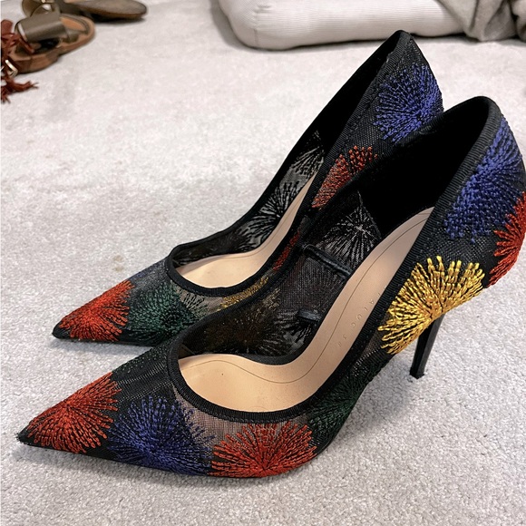 Zara Mesh Colorful Heels - Picture 5 of 5